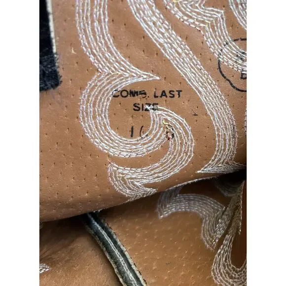 Nocona Imperial Calf Western Boots Men's 10D Black Square Toe - Picture 8 of 12